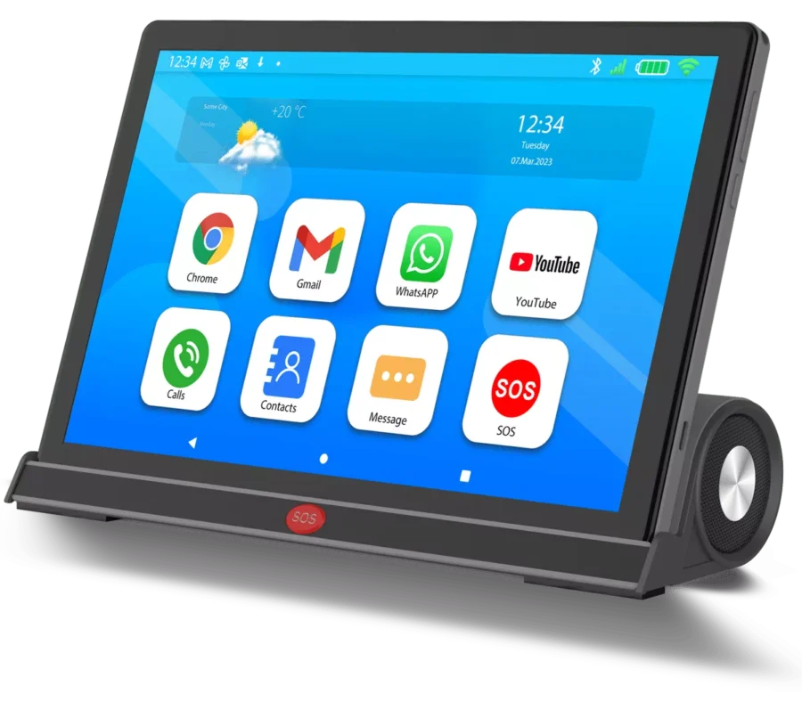 טאבלט חכם למבוגרים EasyTAB '10.1 4G כולל תחנת עגינה ורמקולים עוצמתיים