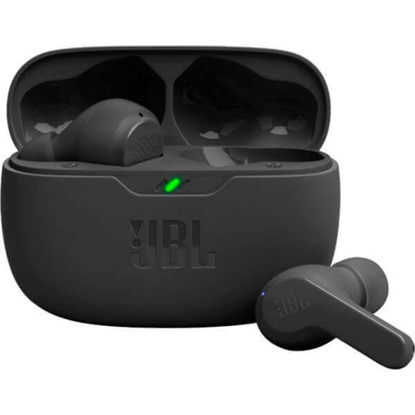 אוזניות של חברת JBL אלחוטיות Wave Beam צבע שחור